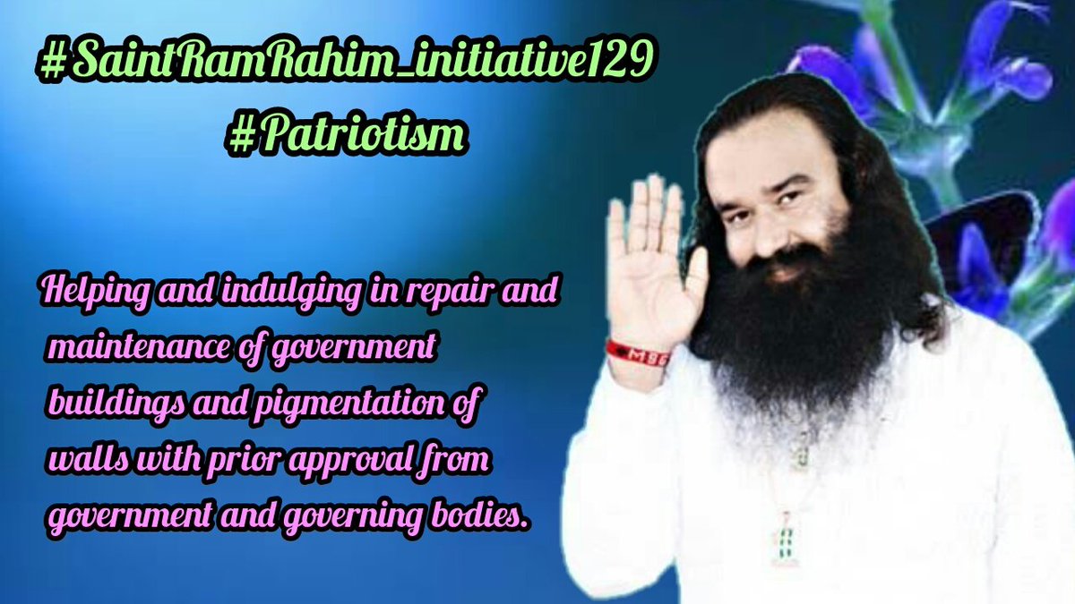 ksushma140's tweet photo. #SaintRamRahim_Initiative129
#Patriotism @Gurmeetramrahim
Ji motivates for Helping and indulging in repair and maintenance of government buildings and pigmentation of walls with prior approval from government and governing bodies. @derasachasauda https://t.co/JRwAgmDurM