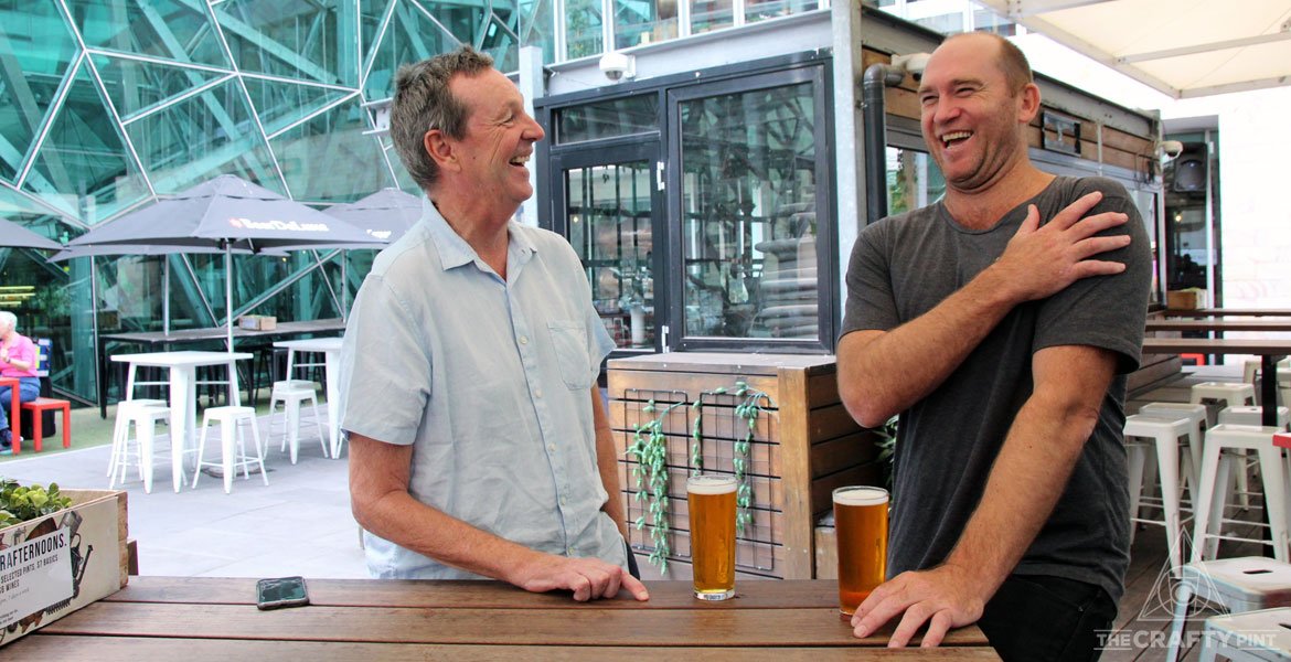 NEW TODAY: We caught up former <a href="/melbournefc/">Melbourne Demons</a> coach &amp; captain Neale Daniher &amp; David Neitz to find out more about Beer March, the <a href="/brewmanityAU/">brewmanityAU</a> venture raising funds for <a href="/FightMND/">FightMND</a> – craftypint.com/news/1749/we-r…