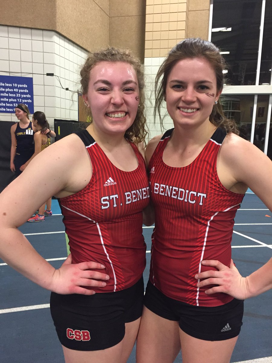 CSBTF's tweet photo. These two kicked off the MIAC Championships with prs and a conference champ!!😊 https://t.co/NrAIfndINl