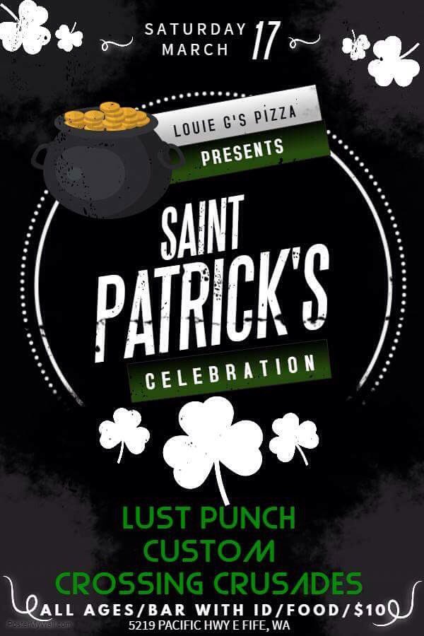 Lust_Punch's tweet photo. Our next South End show is at @louiegspizza! Join us for a PARTY with our friends in @crossingcrusade and @CustomSeattle $10/8pm https://t.co/x7tQOOH7vi