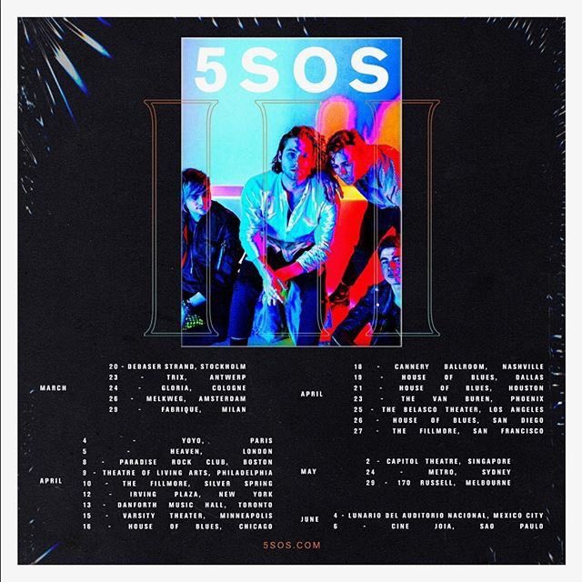 Ashton5SOS's tweet photo. 26 Dates, intimate shows, New @5SOS, I cant believe the reaction to the new song, thank you 🕶🖤🎸 x x https://t.co/FGy84eQX0i