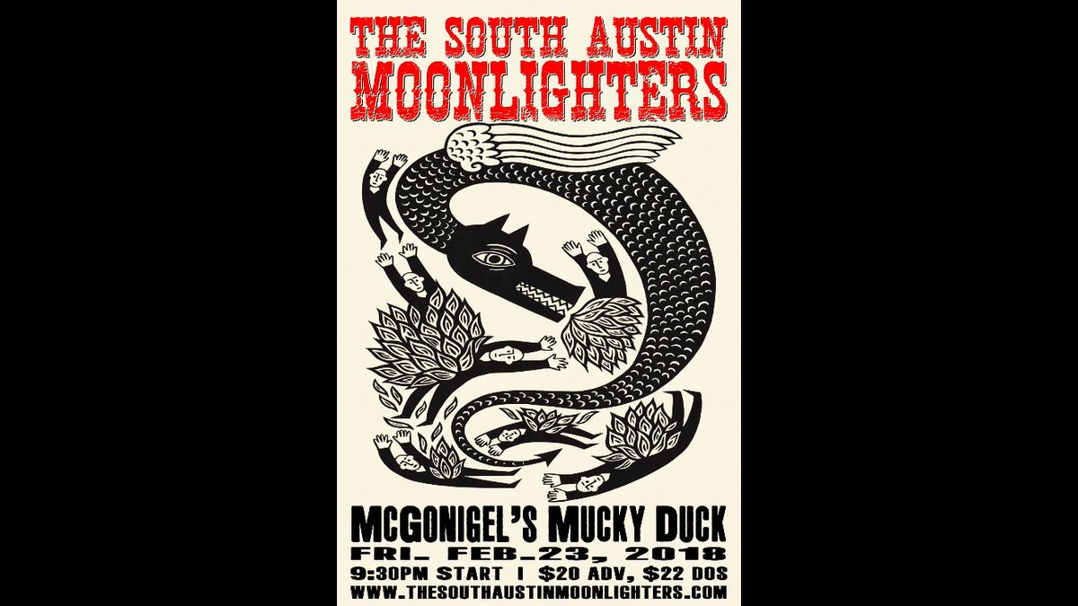 Feb 23 Fri at McGonigel's Mucky Duck, Houston TX. 9:30pm Start, $20 Cover.
Tickets Here: mcgonigels.com/Shows/South+Au…