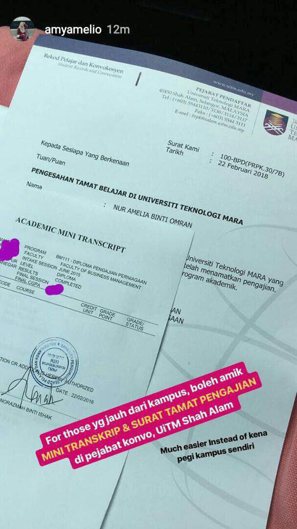 Cara Mohon Surat Tamat Belajar Uitm