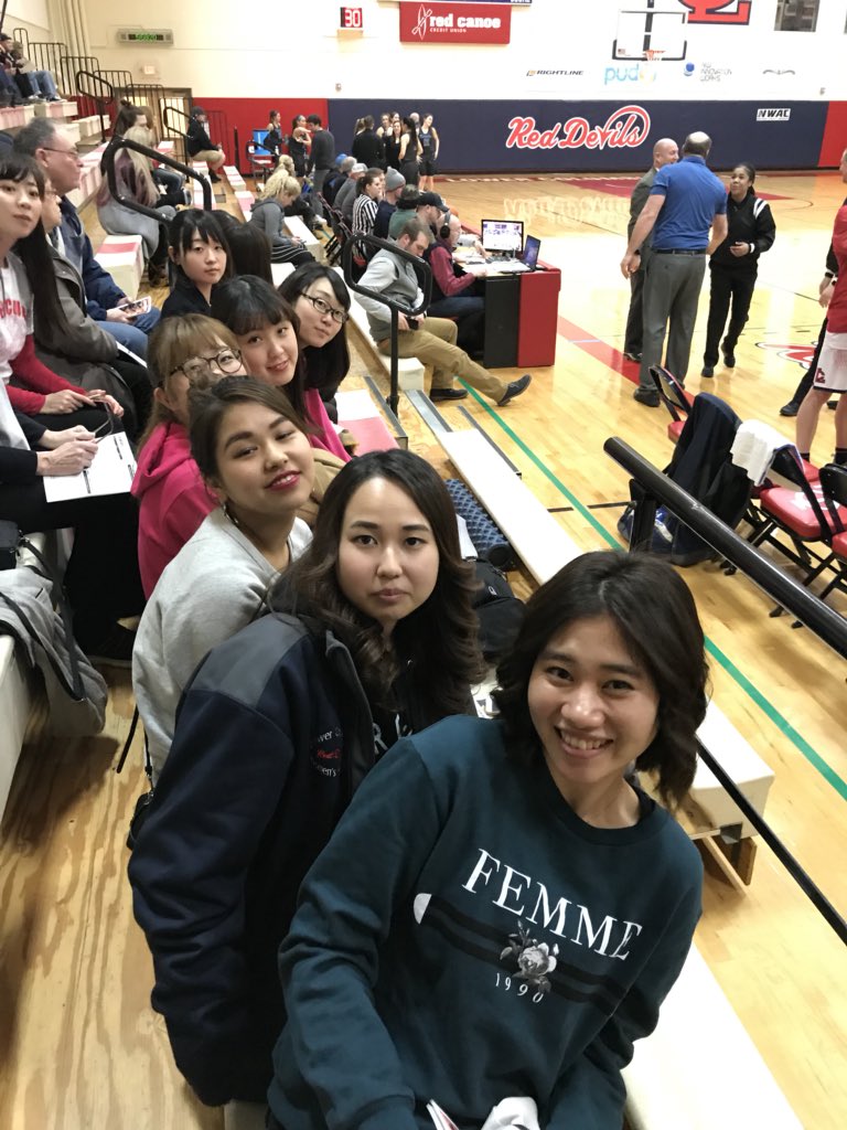CBaileyPrez's tweet photo. Atomi University (Japan) students attended our LCC basketball games tonight.  What a wonderful night!  #happy #lccglobal https://t.co/Ug0beLRUyq