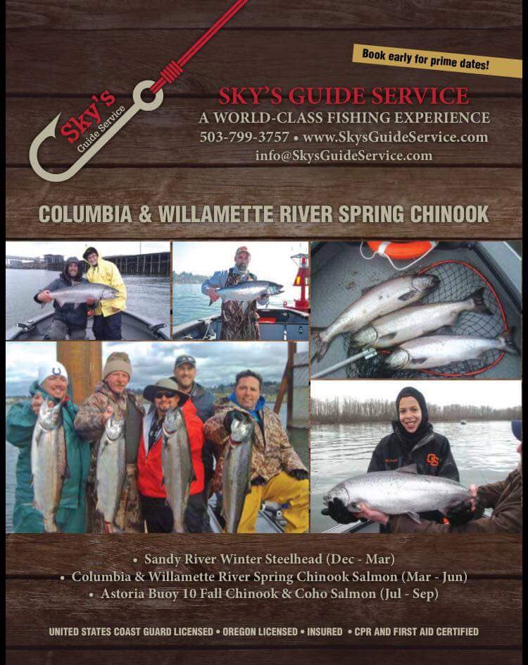 SkysGuide's tweet image. Now Booking Columbia and Willamette River Spring Chinook!  These fish contain heart healthy Omega 3 fatty acids. Call now to make reservations: (503) 799-3757 or e-mail: info@SkysGuideService.com