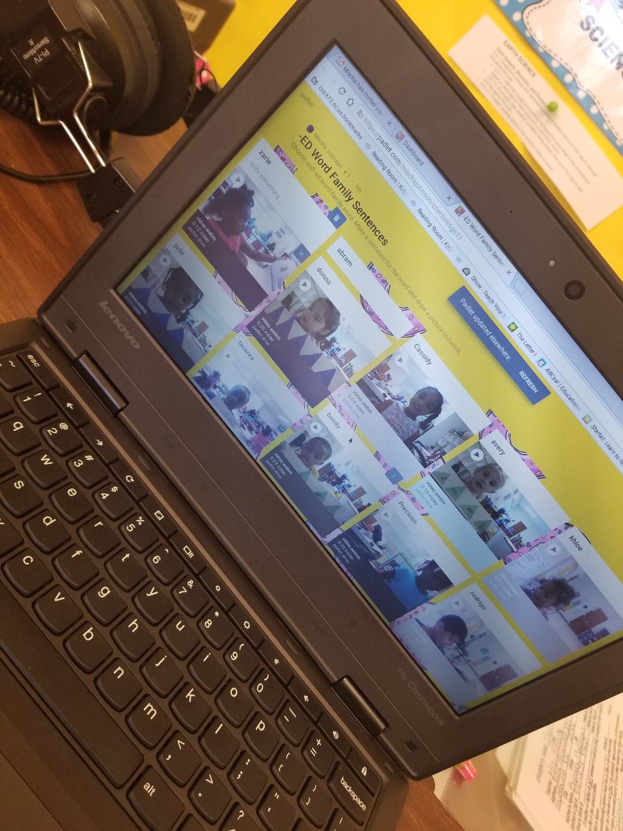 desirae_pietro's tweet photo. Utilizing #Padlet to share -ed word family sentences with another classroom! #DigitalLearningDay #cmes_tech https://t.co/xYK3WGvaSe