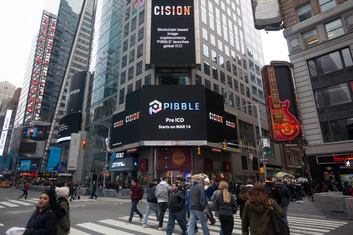 pibbleiotoken's tweet photo. PIBBLE on Times Square again on Feb 19th! Which background look better with our PIBBLE logo? 

#PIBBLE #PIB  #TimesSquare
https://t.co/AUS22lTgjF