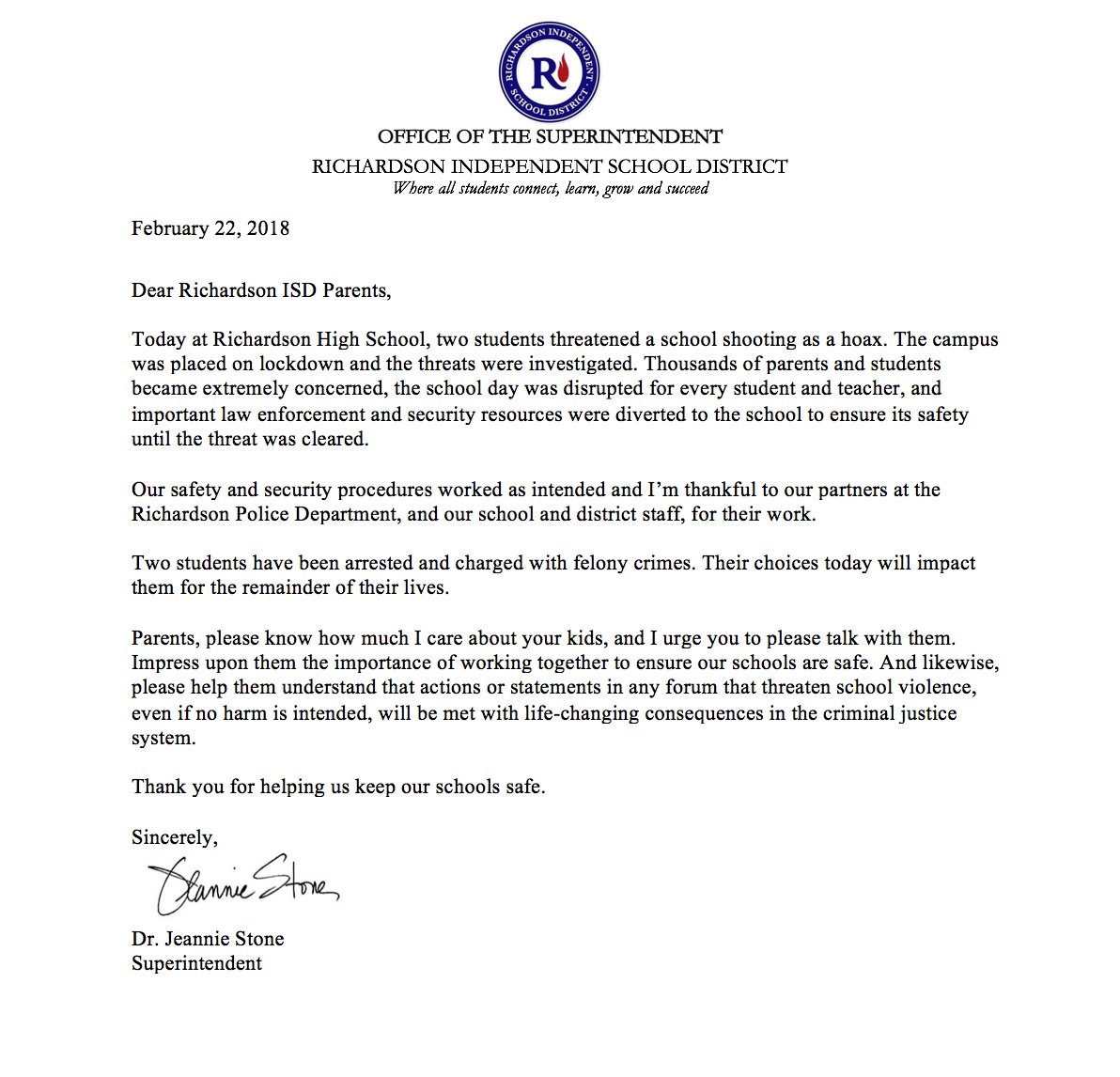 Richardson ISD tweet media