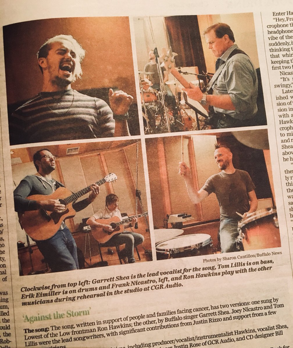 ErikEimiller's tweet photo. A few stills from today’s @GustoBuffalo article about .@AgstTheStrm, which is a platoon of brothers, battling #cancer w/ our music! https://t.co/9WbD6QmClG