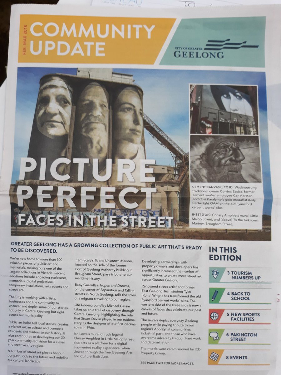 Thanks <a href="/GreaterGeelong/">City of Greater Geelong</a> for your coverage of the #Fyansford cement works' silos 👌👏 #geelong #rone #streetart