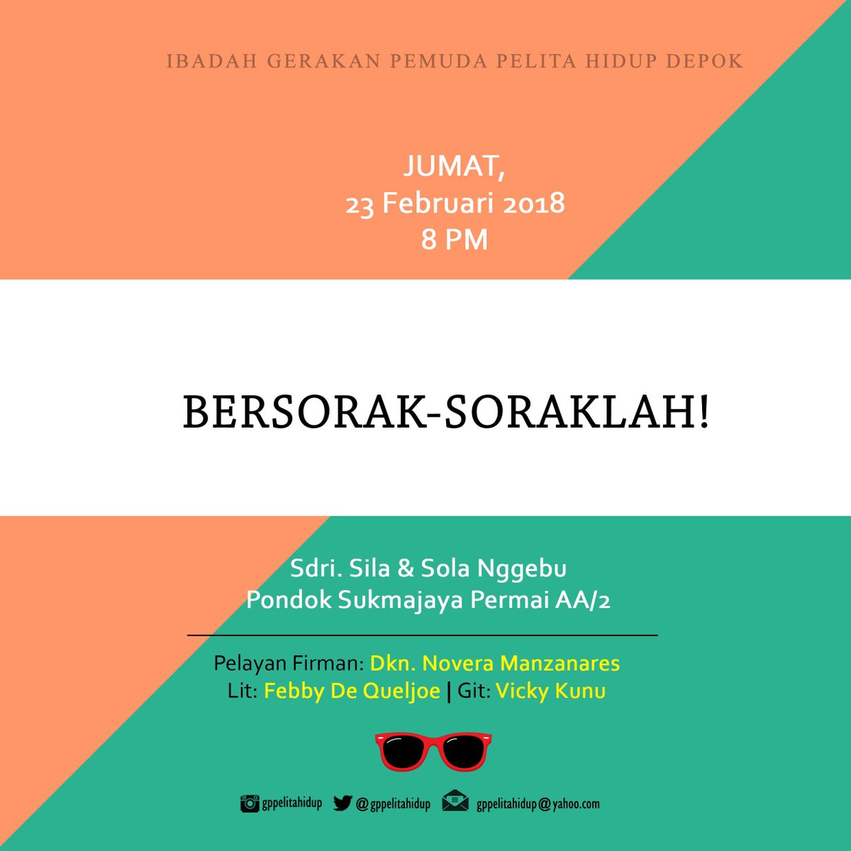 Hi GP'ers! Jangan lupa sekarang hari Jumat loooh, ibadah GP menantimuuuu