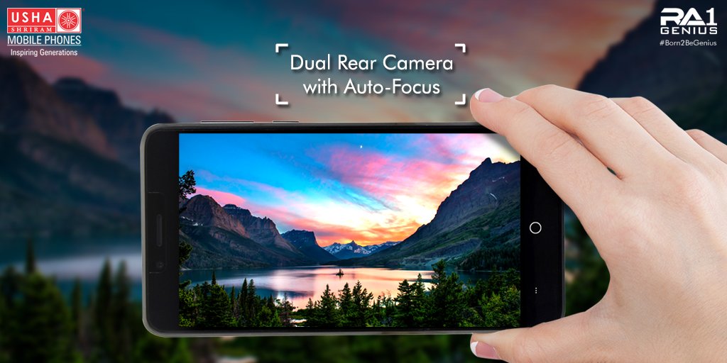 UshaShriramMobs's tweet photo. Planning a vacation in the heart of nature? 
Capture all its’ beauty using the 5MP + 2 MP dual rear camera of your RA1-Genius, with quick focus!
#InspiringGenerations #Born2BeGenius https://t.co/LCT6fWf2Op