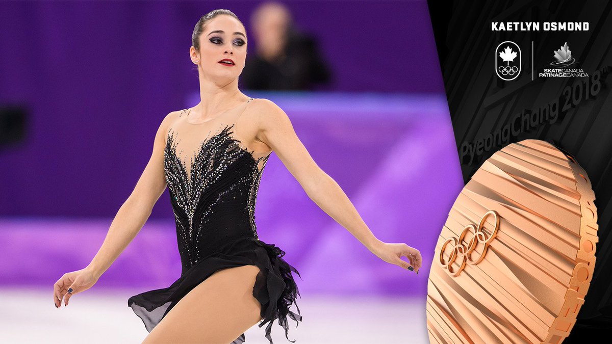 Olympic #bronze ⛸️

Kaetlyn Osmond is a three-time Olympic medallist, skating to bronze in women’s singles for her first individual Olympic podium: bit.ly/2Fo9lvT

#TeamCanada | #figureskating