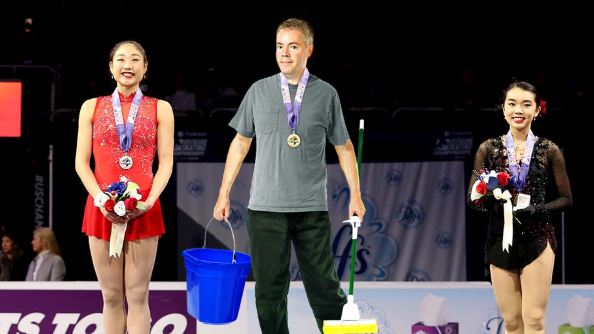 ClickHole's tweet photo. Huge Upset: An Olympic Stadium Janitor Just Won Gold In Figure Skating After He Tripped Onto The Ice And Wowed The Judges With His Surprisingly Graceful Slips And Slides https://t.co/A6wftkM96V https://t.co/0pAwxnl1Ii