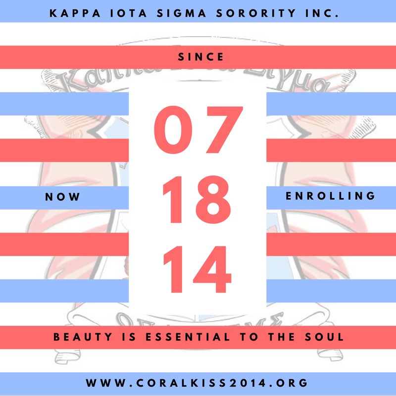 KappaIotaSigma's tweet image. Click SIGN UP to start your journey 💋 coralkiss2014.org 💋