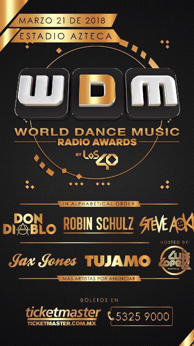 hugopogo's tweet photo. Aquí el line up de #wdmradioawards https://t.co/VLzSuDbjJd https://t.co/koHAZy4uyE