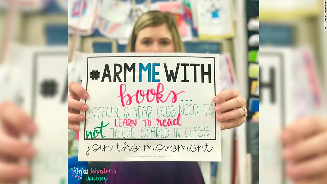 CNN's tweet photo. In the #ArmMeWith movement, teachers ask to be armed -- but not with guns https://t.co/FVKc2N5Y6l https://t.co/Liue81EbuB