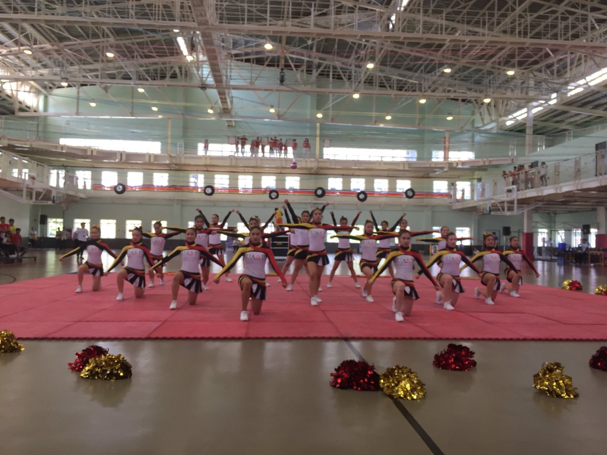 uap_usg's tweet photo. Happenin Now: Your @UAPFirestarters performing in this yearโs UNITAS Games!
#UGFever #StayGoldโค๏ธ๐ https://t.co/TSdWqlUxqq