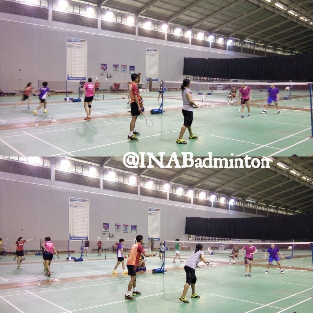 INABadminton's tweet photo. No gain no pain. Ganda putri Indonesia masih terus melahap program latihan nih tweeps. Yuk beri semangat! https://t.co/6rupfkYjFT