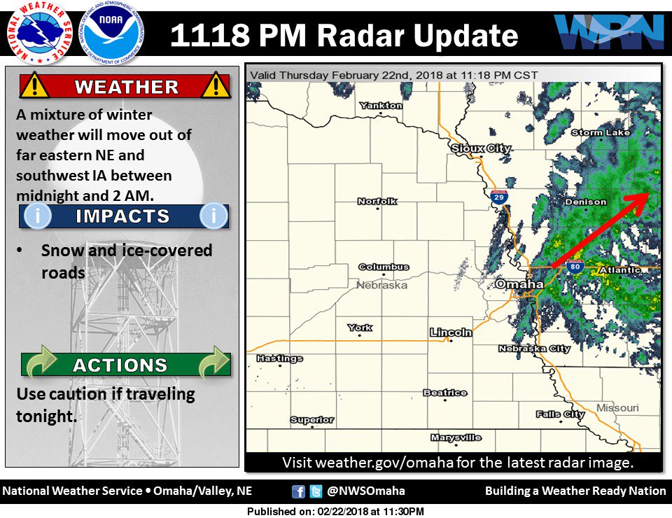 NWS Omaha on Twitter "A mixture of snow, sleet and light freezing rain