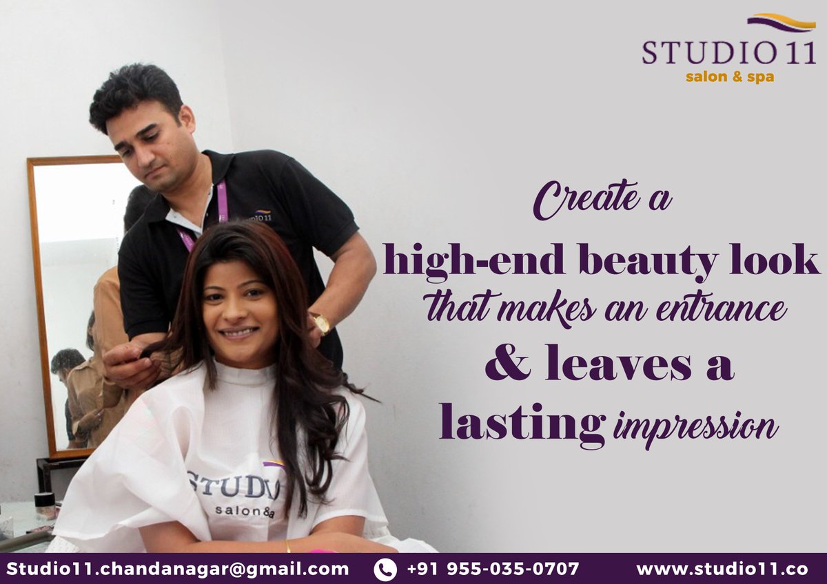 studio11saloon's tweet photo. Create a high-end #beauty look that makes an entrance &amp; leaves a lasting impression. Get an #appoinment from @studio11saloon to look more beautiful !!!  #facial #Services #spa #facial #haircare #skincare #saloon 
Book an appointment: 9550350707 https://t.co/17b1hmzZ9Y