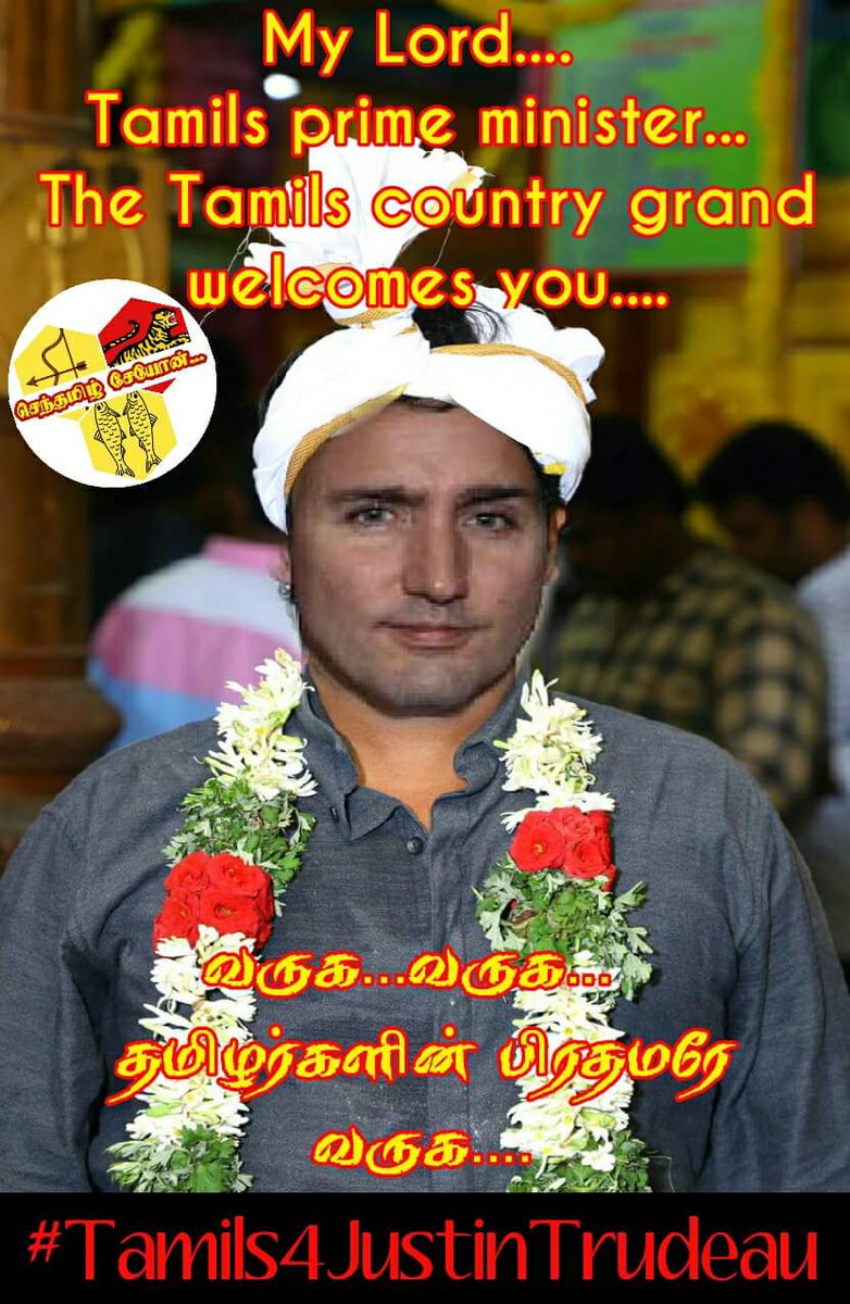 AnbuSakthi10's tweet photo. #Tamils4JustinTrudeau https://t.co/17znGl8A6t