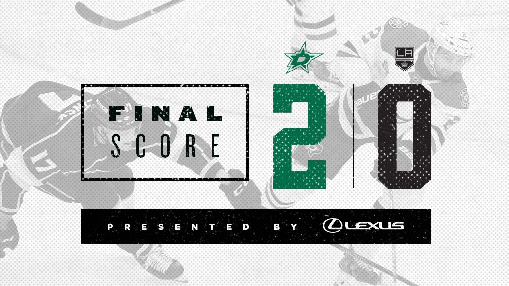 STARS WIN!!! Tyler Seguin scores the game winning goal and Kari Lehtonen notches a shutout as the Stars head back to Dallas with a big 2 points in LA. #GoStars