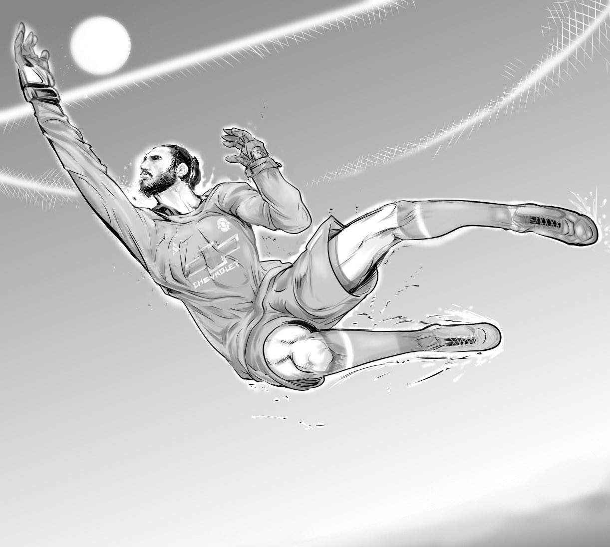 子門 竜士郎 なんとなくゴールキーパーを描いてる Degeasaves Degea Manchesterunited Football Soccer Cl Mufc デヘア マンチェスター ユナイテッド イラスト Drawing T Co S59c791l3n Twitter