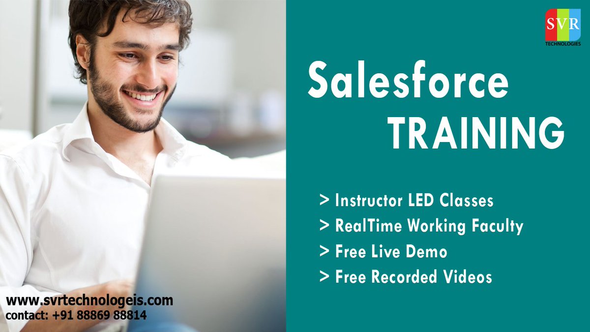 svrtechnologie's tweet image. What is Salesforce Used for? Salesforce Complete Tutorial for fundamental to Advanced Level.
Enroll: goo.gl/24KFmV
For More Details:-
Call or WhatsAPP: +91 88869 88814
Website: svrtechnologies.com
#WhatIsSalesforceUsedFor #SalesforceTutorials #SVRTechnologies