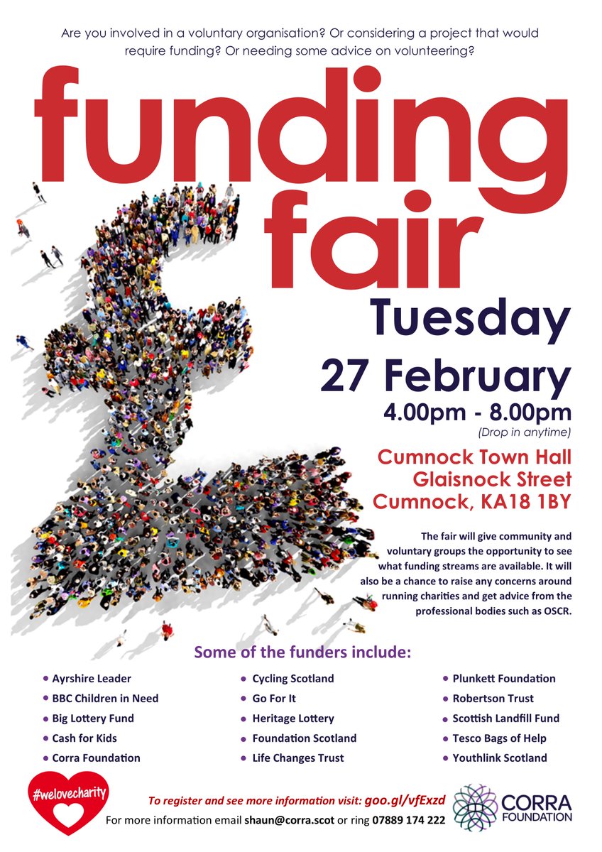 greenspacescot's tweet photo. Want to find out more about #bagsofhelp funding in #EastAyrshire ? @Tesco_Scotland Community Champ Isabel and our Community Enabler Sue will be at @corrascot Funding Fair in #Cumnock on Tuesday. Register here https://t.co/WI9LzjBzFy  @shauncorra @EastAyrshire https://t.co/LScwZ2A7cN