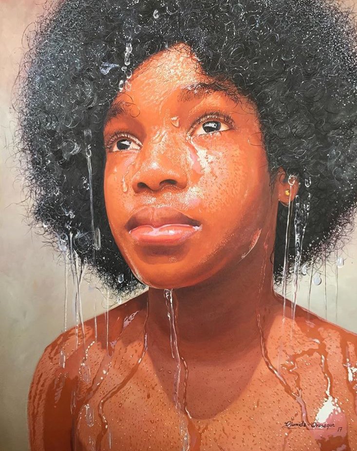 DonovanGoliath's tweet image. Can we please retweet the hell out of Nigerian painter Oresegun Olumides work. DAMN 🔥🔥🔥