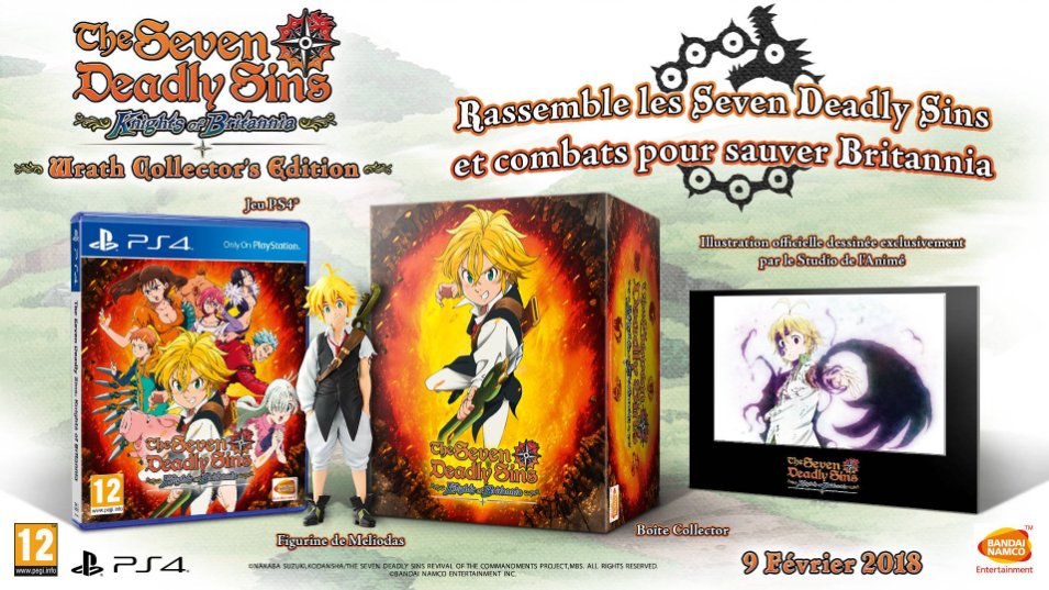 EditionsKana's tweet photo. Concours #SevenDeadlySins ! Tentez de remporter un collector du jeu sur PS4 ou 1 des 9 codes digitaux du jeu ! Pour cela, il suffit de follow @BandaiNamcoFR + @EditionsKana , de RT et de laisser un commentaire ! TAS le 1/03 ! https://t.co/sejUBCnA5F