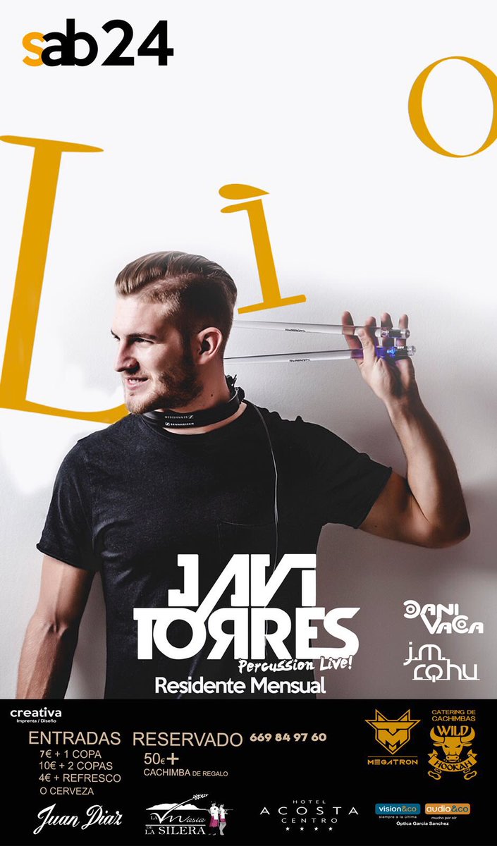 JaviTorresDj's tweet photo. Mañana sábado mucho rollo en @lioalmendralejo !!! Ganazas de volver a ver a mi gente de Almendralejo, St Patrick’s y Lio The Show!!! Ya tocaba la visita del mes 😁 os espero mañana guap@ssss 😘😘
#JaviTorres #PercussionLive #VolumeManagement #Almendralejo #LioTheShow #Badajoz https://t.co/awOQq6ZXOt
