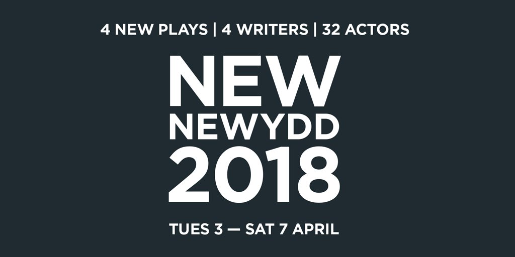 Just under a month until <a href="/RWCMD/">Royal Welsh College of Music & Drama</a>’s #NEW festival, premiering 4 new plays <a href="/gatetheatre/">The Gate</a>, developed in collaboration with <a href="/royalcourt/">Royal Court</a>, <a href="/painesplough/">Paines Plough</a> &amp; <a href="/shermantheatre/">Sherman Theatre / Theatr y Sherman</a>. Find out more: bit.ly/2BYgRi9