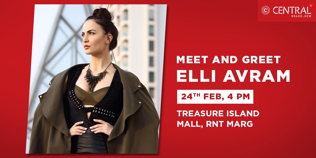 centralandme's tweet photo. Meet the heartthrob, Elli Avram at Indore Central tomorrow at 4 pm and get a chance to know her style secrets.

Share a picture of your red-hot look using #IndoreCentral &amp; stand a chance to win shopping vouchers worth Rs.2000!🎉

#IWasThere https://t.co/NCW0U7hEYP