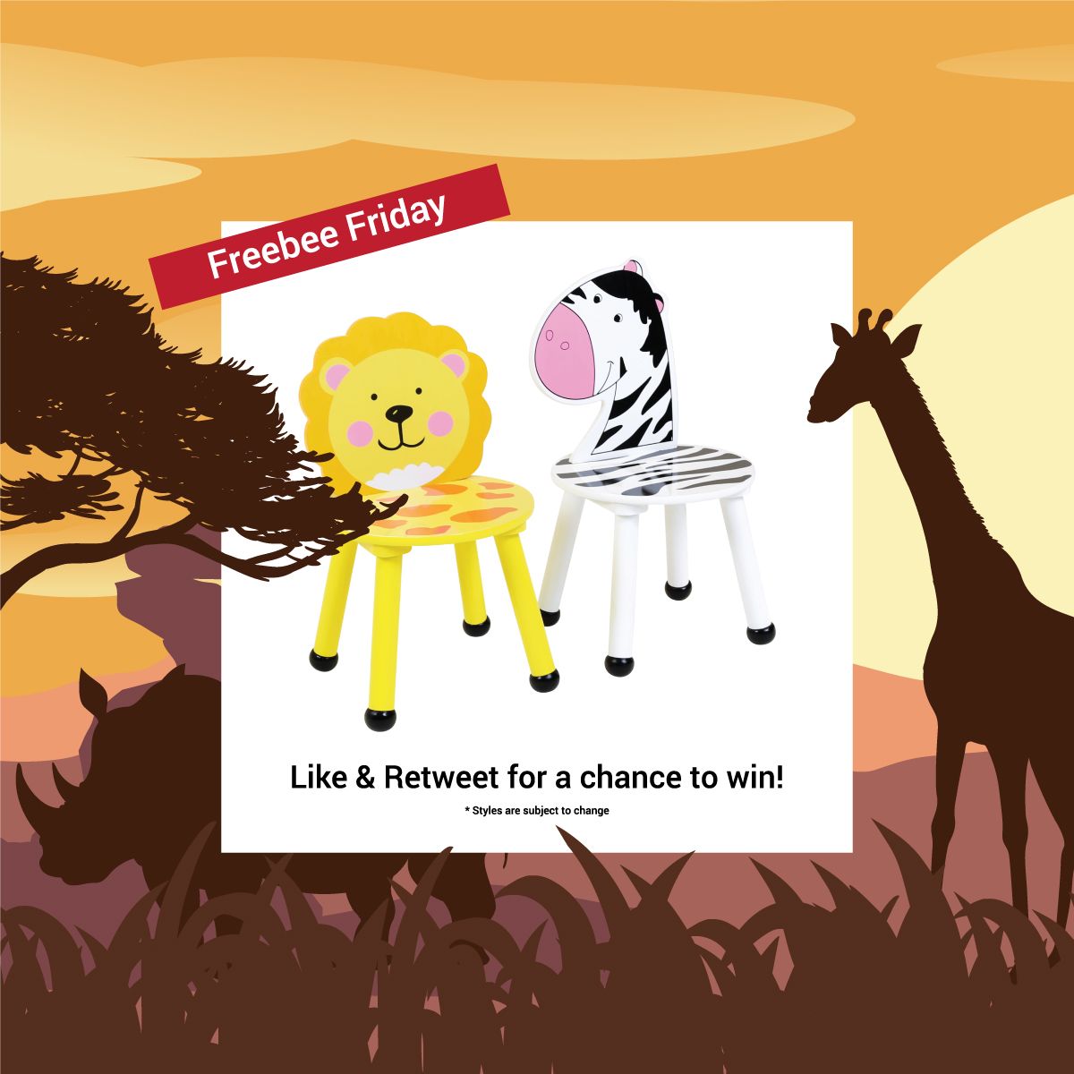 charlesbentley's tweet photo. It's #FreebieFriday time! Win a pair of Childrens safari chairs! RT &amp; Like for a chance to win! https://t.co/Jy1u8aErWT