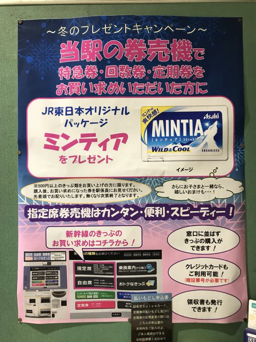 無記名Suicaカード 横向きペンギンデザイン 青白い