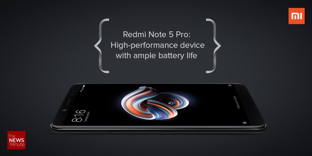 RedmiIndia's tweet photo. 'The good battery performance and improved cameras give Redmi Note 5 Pro an edge over its rivals such as Honor 9i in the market' @thenewsminute More: https://t.co/j9Vk0KfrpU  #GiveMe5 https://t.co/qeptVHZjtZ