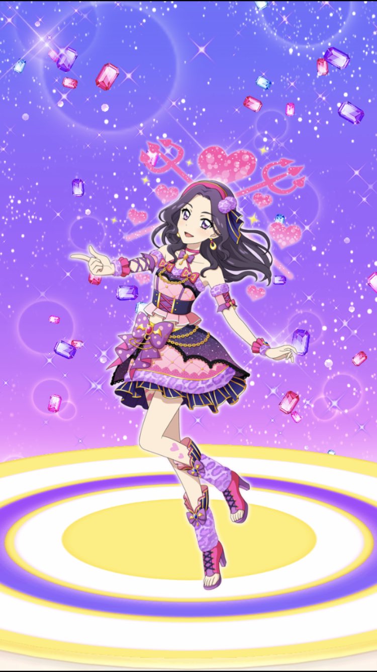 アイカツ シルキーラブデビルコーデ 大地のの 白樺リサ アイカツ! - 【匿名配送】アイカツカード シルキーラブデビル