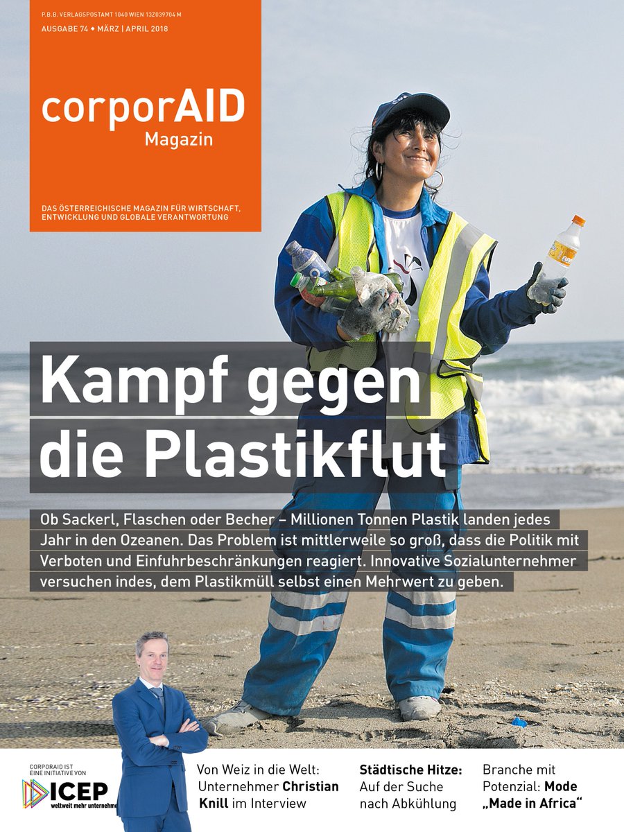 corporAID_at's tweet photo. Gestern ist die neue Ausgabe des corporAID Magazins als Beilage in @DiePressecom erschienen. Im Fokus stehen diesmal u. a. die #PlasticBank, Mode aus Afrika und zehn Jahre #OeEB. Das corporAID Team wünscht viel Spaß beim Lesen und ein schönes Wochenende! https://t.co/lgb1U0NrQP