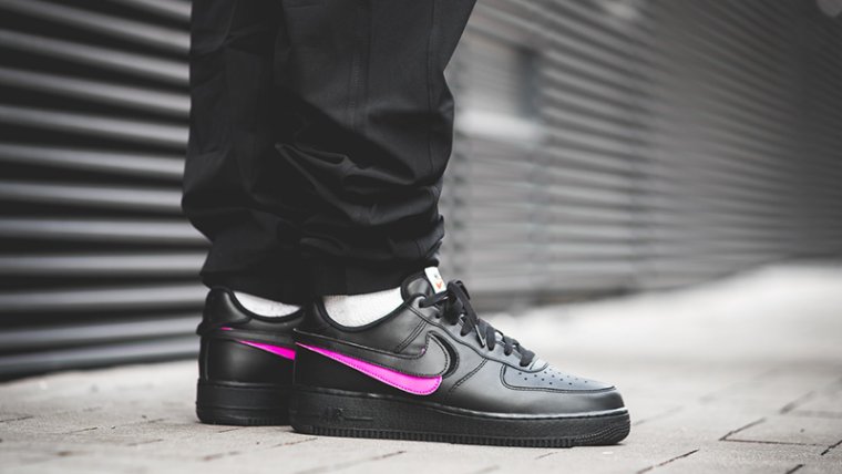 nike air force 1 velcro swoosh pack black