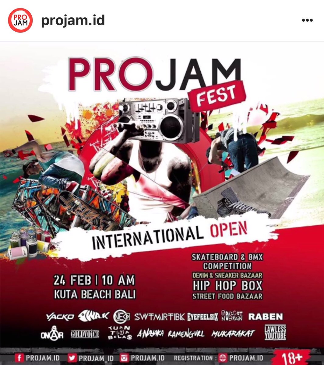 MFitzProducer's tweet image. See you tomorrow!! 🇮🇩✨✌️ @PROjam_ID #projamid #jamesfitzz #skatecomp #baliindonesia #kutabeach #projamfest  facebook.com/PROjam.ID/vide…