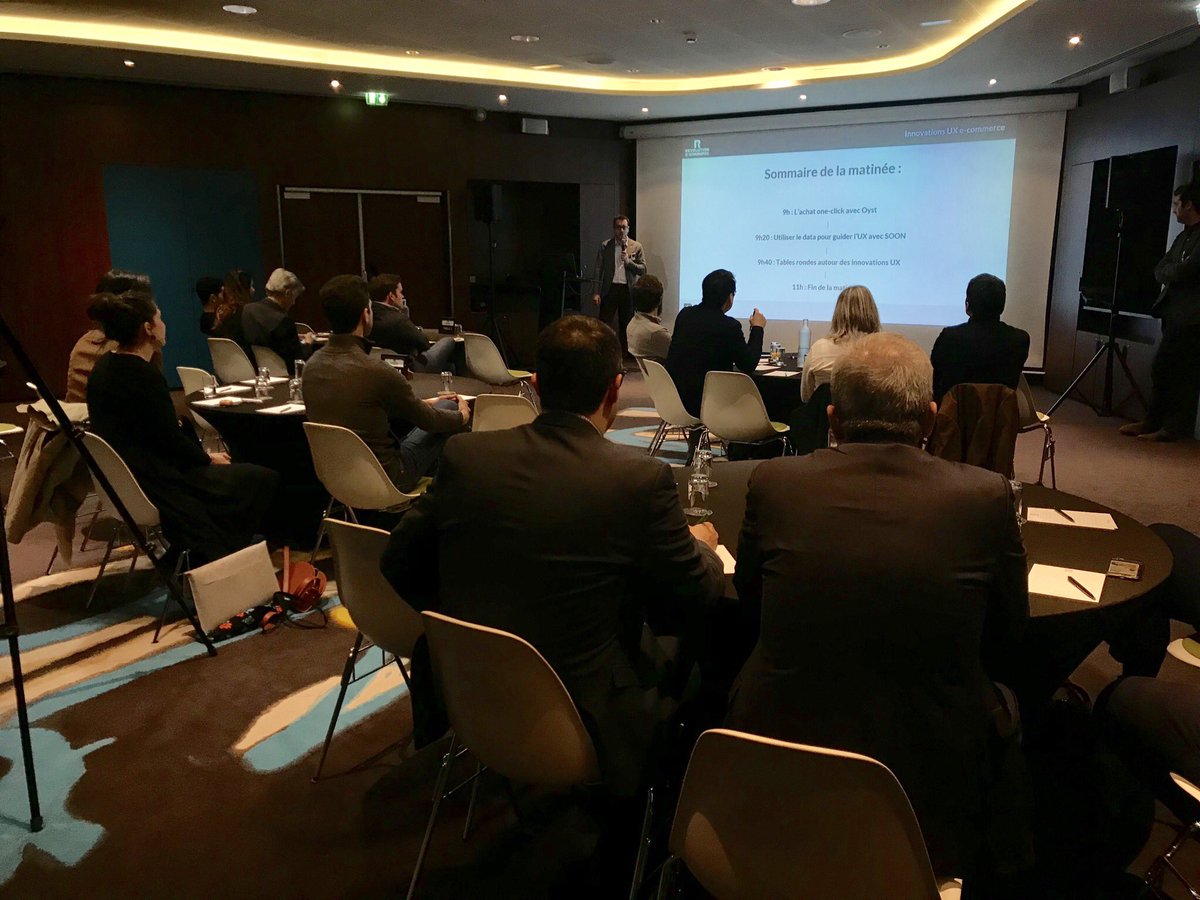 RevolutionEcom's tweet photo. #Revec spécial #UX #Ecommerce ca démarre avec @oyst : Une 8eme édition à l’hôtel Molitor ! https://t.co/KozJ3iLHD3