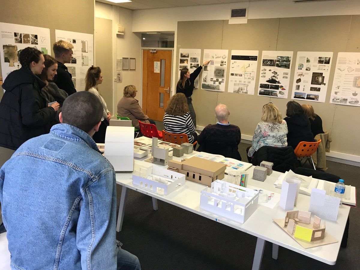 NUInteriorArch's tweet image. Brilliant day with @LowFellLibrary @UNNIntArch year2 presenting ideas for a reimagined #futurelibrary @NUArchitecture @ArchSocNU