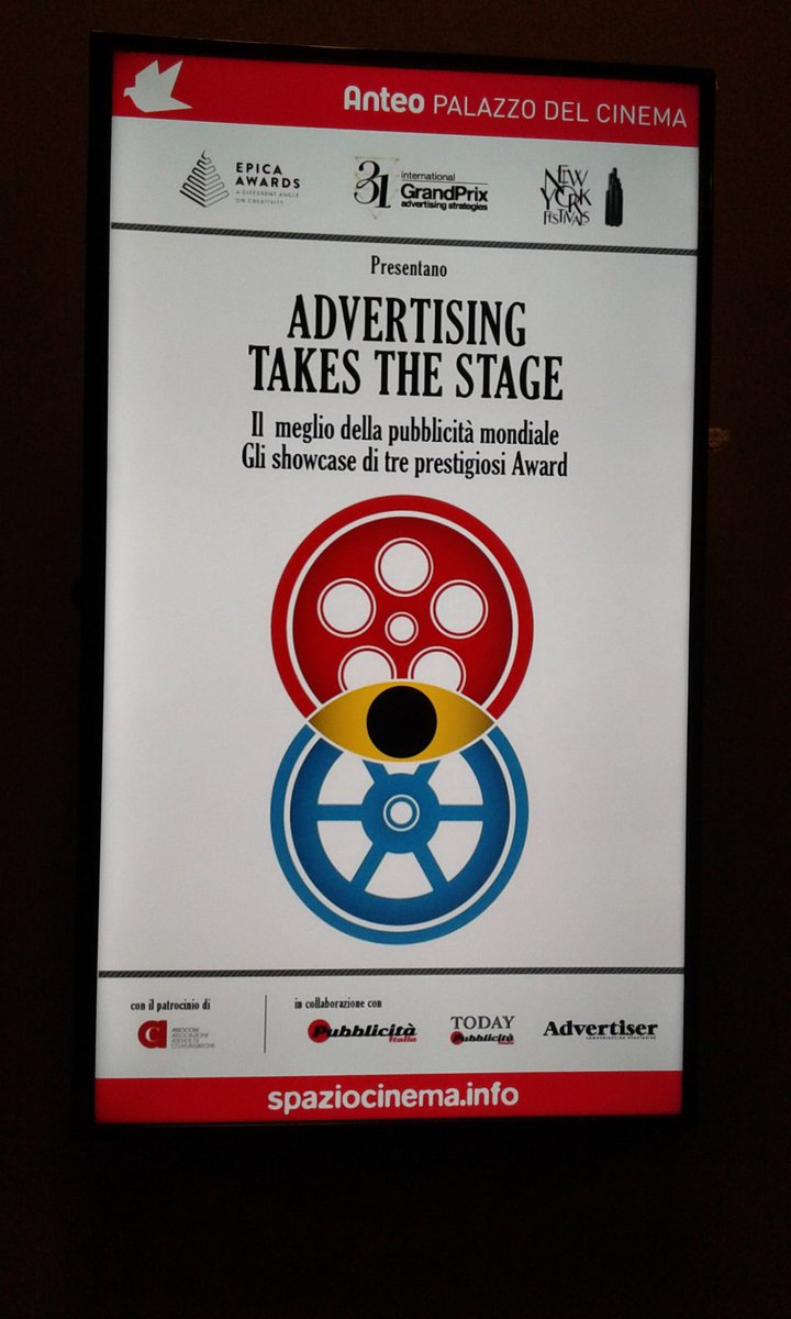 TakeTheTweet's tweet image. Tra poco #Advertising Takes the Stage, il meglio della #pubblicità mondiale