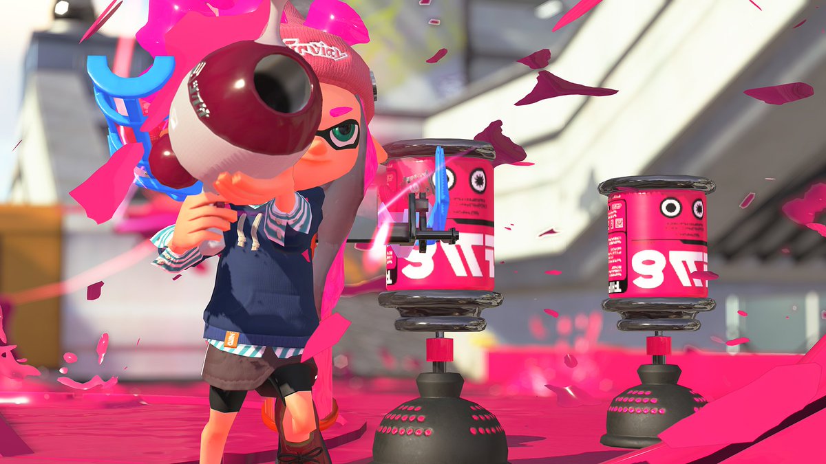 Twitter 上的 Splatoon スプラトゥーン 明日2月24日午前11時 新しいブキ ノヴァブラスターネオ が追加される ノヴァブラスターと同様の接近戦での爆発力と サブの トラップ で周囲を固めつつ スペシャルの キューバンボムピッチャー で一気に相手を追い払