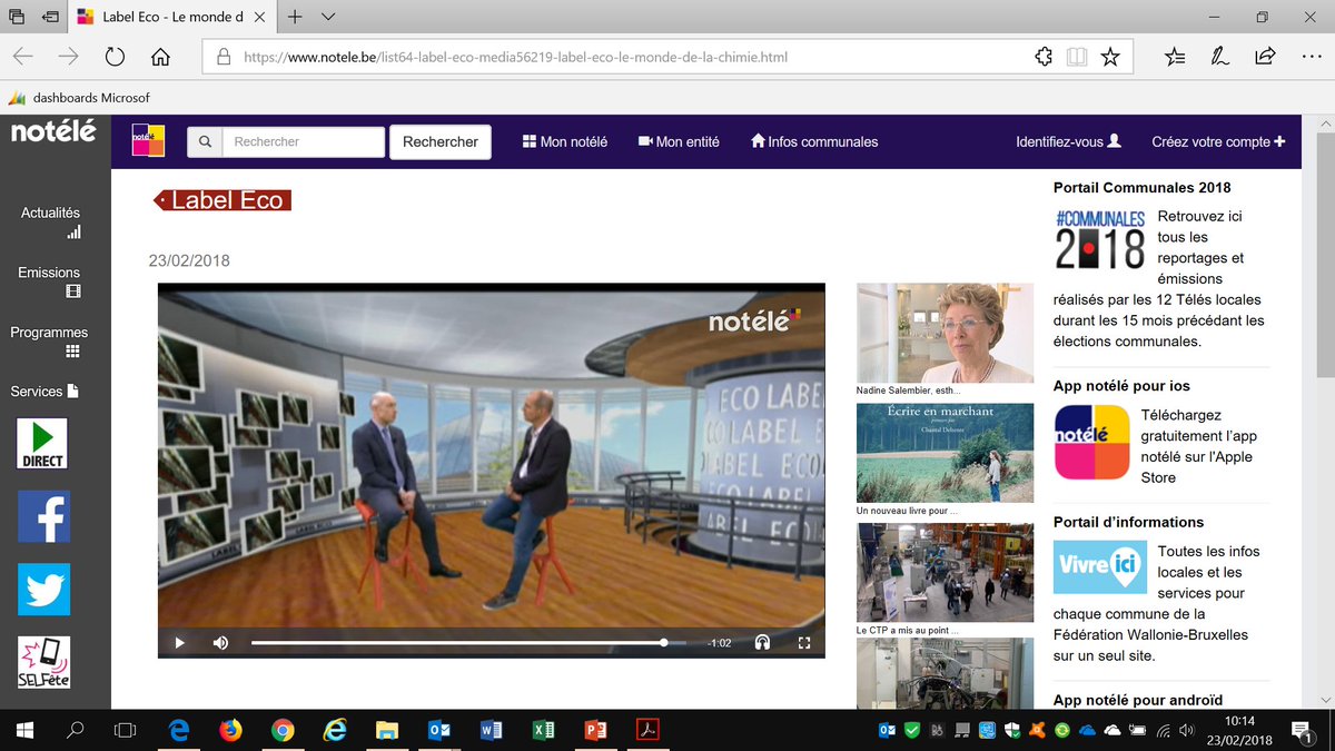 La chimie, un secteur d'avenir et un secteur qui s'inscrit dans le développement durable en offrant des réponses aux besoins de sociétés <a href="/notele/">notélé</a> notele.be/list64-label-e…