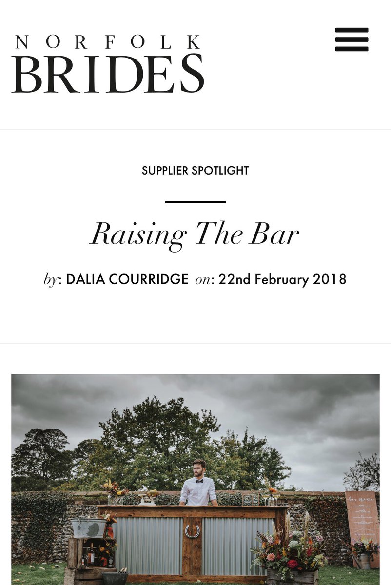 So excited to have been featured on <a href="/NorfolkBrides/">Norfolk Brides</a> blog. You can read it here norfolkbrides.co.uk/raising-the-ba… #blogfeature #FridayFeeling #chuffedtobits