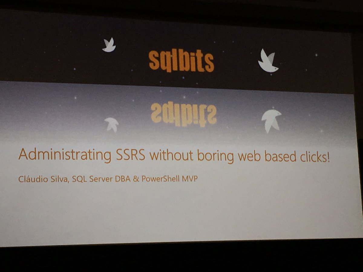 PshemekKoosh's tweet image. Really no more clicking in SSRS? We will see at #sqlbits2018 :)