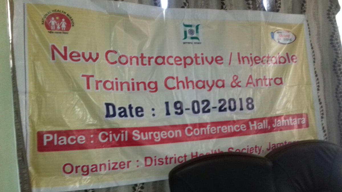 MoHFW_INDIA's tweet photo. Sahiya Sathi and block training teams undergo training on #NewContraceptives -Antara #InjectableContraceptive (MPA) and #Chhaya in #Jamtara district #Jharkhand.
#FamilyPlanning #AyushmanBharat #SwasthaBharat #MoHFW
@JPNadda @AshwiniKChoubey @AnupriyaSPatel https://t.co/58SIFqBIyv
